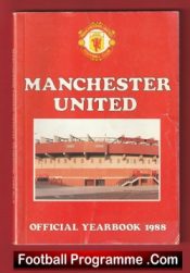 Manchester United Official Yearbook Man Utd 1988
