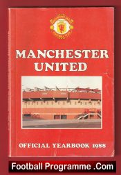 Manchester United Official Yearbook Man Utd 1988