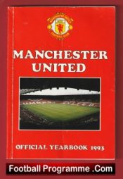 Manchester United Official Yearbook Man Utd 1993