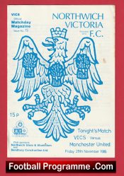 Northwich Victoria v Manchester United 1986 – Man Utd