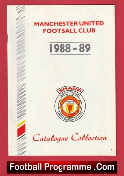 Manchester United Football Club Catalogue Collection Brochure 1988 - 1989