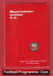 Manchester United Football Club Supporters Handbook 1961 – 1962