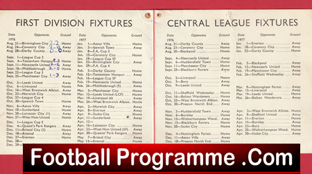 Manchester United Football Club Fixtures Booklet 1976 - 1977 - Image 3