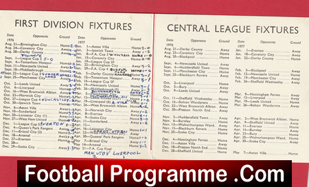 Manchester United Football Club Fixture Booklet 1976 - 1977 - Image 3