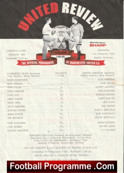  Manchester United v Bolton Wanderers 1983 - Reserves Lou Macari Football Programme .COM Football Programmes Memorabilia