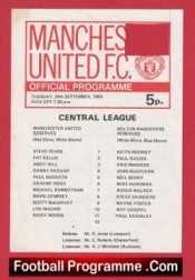 Manchester United v Bolton Wanderers 1983 – Reserves Lou Macari