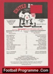 Manchester United v Sheffield Wednesday 1989 – Youth Cup Mark Bosnich