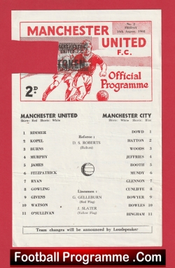  AC Milan v Manchester United 1969 - Semi Final - TV Relay Old Trafford Football Programme .COM Football Programmes Memorabilia