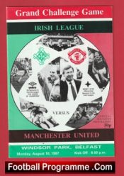 Irish League v Manchester United 1987 Windsor Park Belfast Ireland