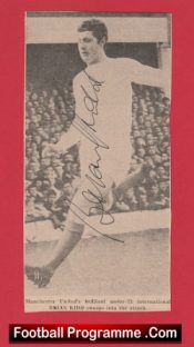 Manchester United Brian Kidd Autograph Signed Picture Man Utd 1960s