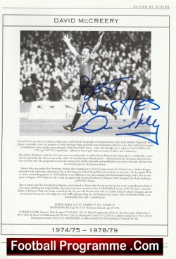 Manchester United David McCreery Autograph Signed Man Utd