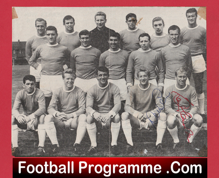 Manchester United Bobby Charlton + Denis Law Signed Team Picture - Image 2