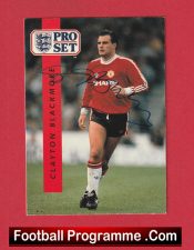 Manchester United Clayton Blackmore Signed Autograph Man Utd Football Card
