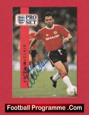 Manchester United Brian McClair Signed Autograph Man Utd Football Card