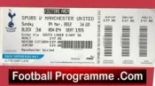 Tottenham Hotspur v Manchester United 2012 – Football Match Ticket