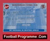 Middlesbrough v Manchester United 2001 – Match Ticket