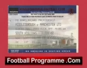 Middlesbrough v Manchester United 2003 – Football Ticket