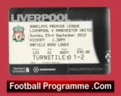 Liverpool v Manchester United 2012 – Football Ticket
