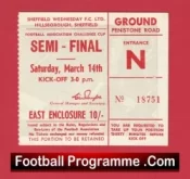 West Ham United v Manchester United 1964 – Semi Final Match Ticket