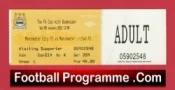 Manchester City v Manchester United 2012 – Match Ticket