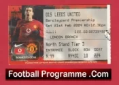 Manchester United v Leeds United 2004 – Match Ticket