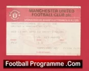 Manchester United v Manchester City 1992 – Football Ticket