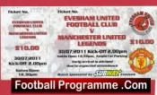 Evesham United v Manchester United Legends 2011 – Friendly Ticket