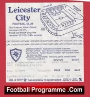 Leicester City v Manchester United 1981 – Match Ticket