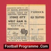 Stoke City v West Ham United 1972 – League Cup Replay at Man Utd OT
