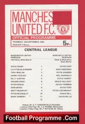 Manchester United v Newcastle United 1982 – Reserves + Clayton Blackmore