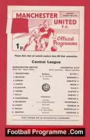 Manchester United v Coventry City 1975 – Man Utd Reserves