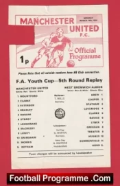 Manchester United v WBA 1976 – Man Utd FA Youth Cup Programme