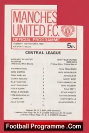 Manchester United v Sheffield United 1982 – Man Utd Reserves