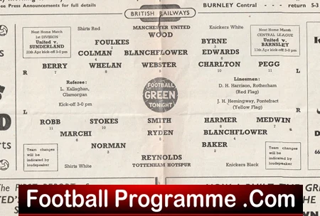 Manchester United v Tottenham 1957 - Man Utd Busby Babes - Image 3