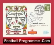 Manchester United Steve Bruce Autographed Signed FDC v Wrexham 1990
