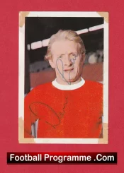 Manchester United Denis Law Autograph Signed Football Sticker Man Utd 1960s