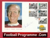 Manchester United Bobby Charlton Signed First Day Cover FDC