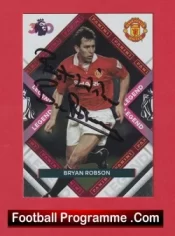 Manchester United Bryan Robson Autograph Signed Football Card