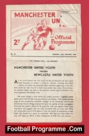 Manchester United v Newcastle United 1962 – Man Utd FA Youth Cup Match