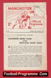 Manchester United v Newcastle United 1962 – Man Utd FA Youth Cup Match