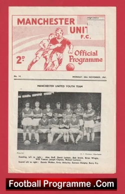  Manchester United v Wigan Athletic 1961 - Youth - Score 10 - 1 Football Programme .COM Football Programmes Memorabilia