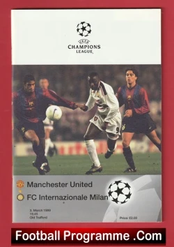  Inter Milan v Manchester United 1999 - Roy Keane Hero San Siro Milan Football Programme .COM Football Programmes Memorabilia