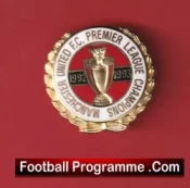 Manchester United Metal Football Badge – Mark 2 Premier League Champions 92/93