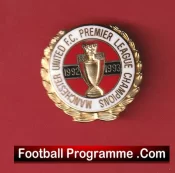 Manchester United Metal Football Badge – Mark 2 Premier League Champions 92/93