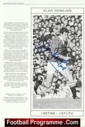 Manchester United Alan Gowling Autograph Signed Picture Man Utd