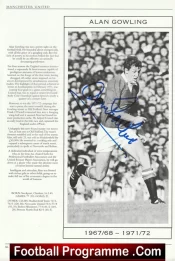 Manchester United Alan Gowling Autograph Signed Picture Man Utd