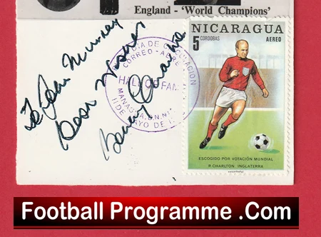 Manchester United Bobby Charlton Signed 1966 World Cup Souvenir Cards - Image 3