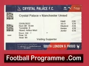 Crystal Palace v Manchester United 2022 – Match Ticket