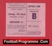 Manchester United v West Ham United 1964 FA Cup Semi Final Ticket