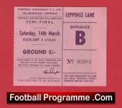 Manchester United v West Ham United 1964 FA Cup Semi Final Ticket